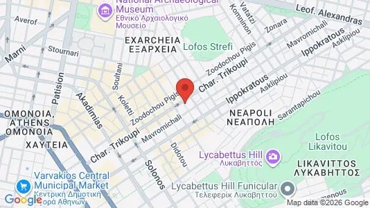 Apartments for rent i Athens Exarchia - kort over placeringen