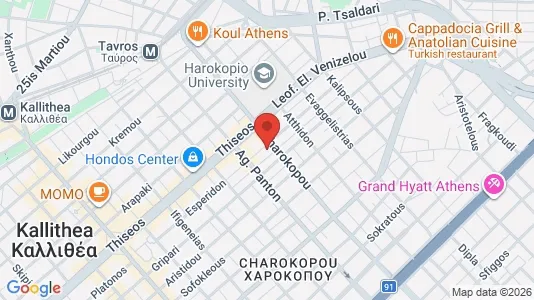 Apartments for rent i Kallithea - kort over placeringen