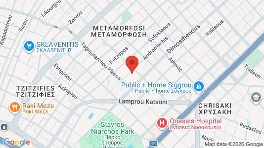Apartments for rent i Kallithea - kort over placeringen