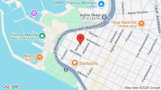 Apartments for rent i Palaio Faliro - kort over placeringen