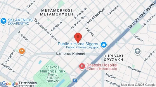 Apartments for rent i Kallithea - kort over placeringen