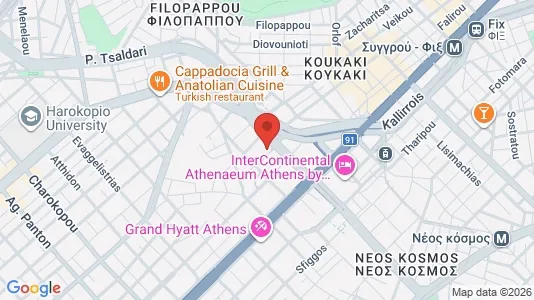 Apartments for rent i Kallithea - kort over placeringen