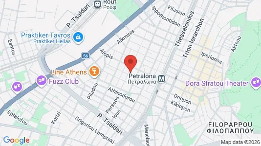 Apartments for rent i Moschato-Tavros - kort over placeringen