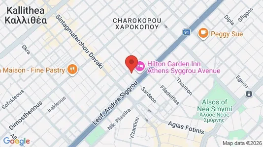 Apartments for rent i Kallithea - kort over placeringen