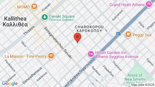 Apartments for rent i Kallithea - kort over placeringen