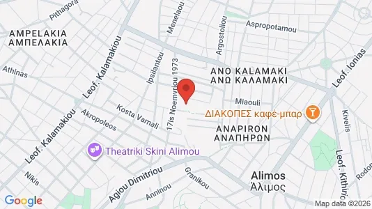 Apartments for rent i Alimos - kort over placeringen