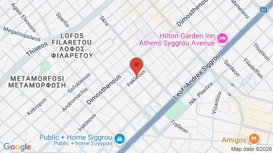 Apartments for rent i Kallithea - kort over placeringen