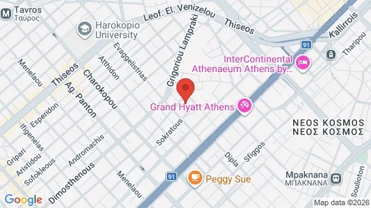 Apartments for rent i Kallithea - kort over placeringen