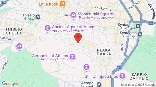 Apartments for rent i Athens Monastiraki - kort over placeringen
