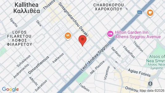 Apartments for rent i Kallithea - kort over placeringen
