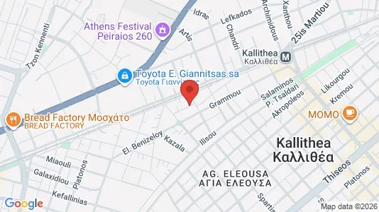 Apartments for rent i Kallithea - kort over placeringen