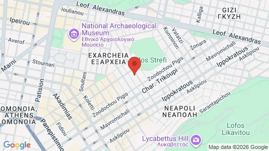 Apartments for rent i Athens Exarchia - kort over placeringen