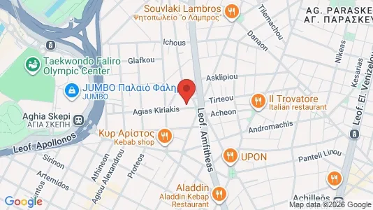 Apartments for rent i Kallithea - kort over placeringen