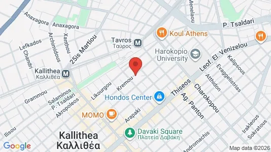 Apartments for rent i Kallithea - kort over placeringen