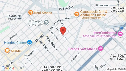 Apartments for rent i Kallithea - kort over placeringen