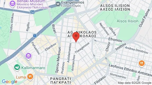 Apartments for rent i Kaisariani - kort over placeringen