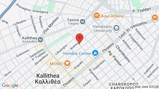 Apartments for rent i Kallithea - kort over placeringen