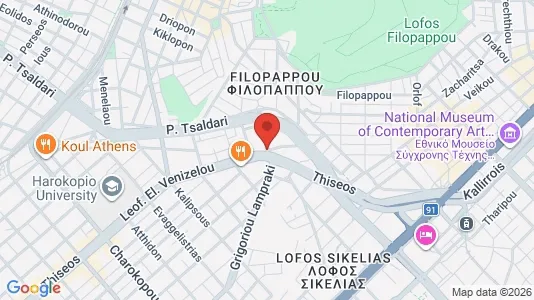 Apartments for rent i Kallithea - kort over placeringen