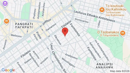 Apartments for rent i Vyronas - kort over placeringen
