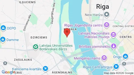 Apartments for rent i Riga Ķīpsala - kort over placeringen
