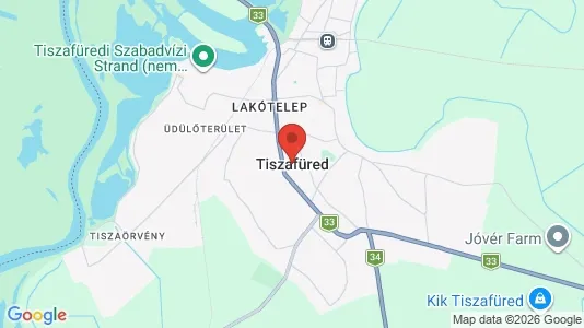 Apartments for rent i Tiszafüredi - kort over placeringen