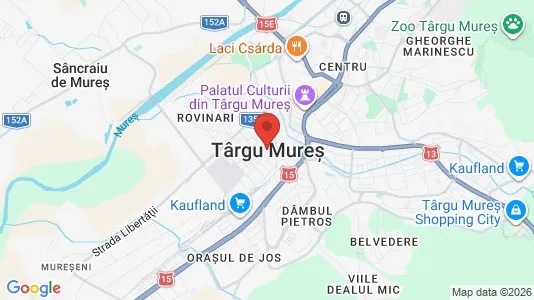 Apartments for rent i Târgu Mureş - kort over placeringen