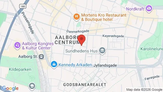 Apartments for rent i Aalborg Center - kort over placeringen