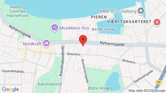 Apartments for rent i Aalborg Center - kort over placeringen