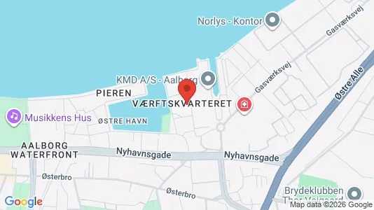 Rooms for rent i Aalborg Center - kort over placeringen