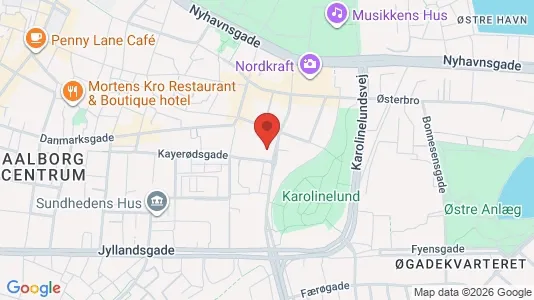 Apartments for rent i Aalborg Center - kort over placeringen