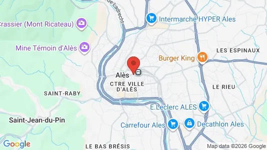 Apartments for rent i Alès - kort over placeringen