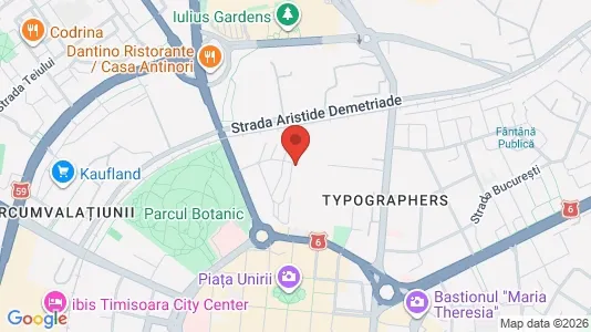 Apartments for rent i Timişoara - kort over placeringen