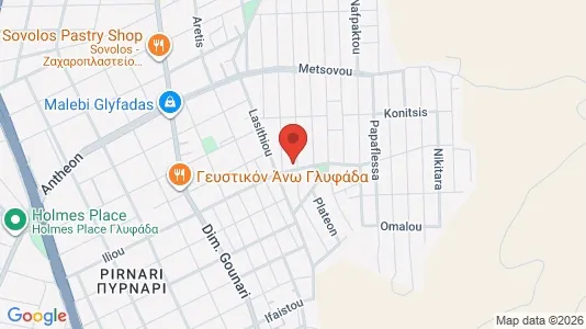 Apartments for rent i Glyfada - kort over placeringen
