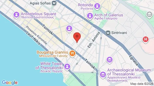 Apartments for rent i Thessaloniki - kort over placeringen