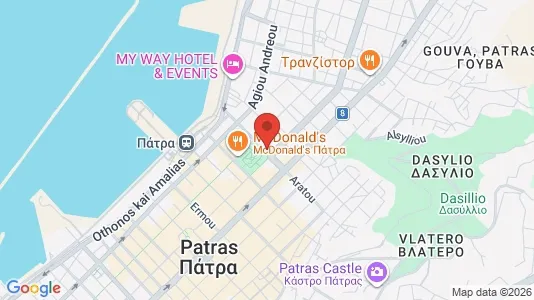 Apartments for rent i Patras - kort over placeringen