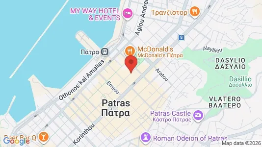 Apartments for rent i Patras - kort over placeringen