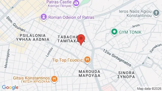 Apartments for rent i Patras - kort over placeringen