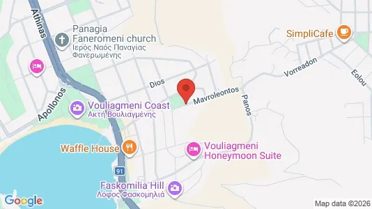 Apartments for rent i Vari-Voula-Vouliagmeni - kort over placeringen