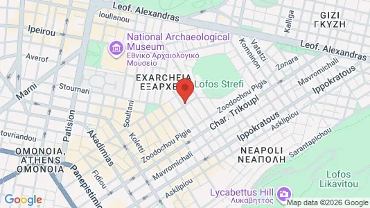 Apartments for rent i Athens Exarchia - kort over placeringen