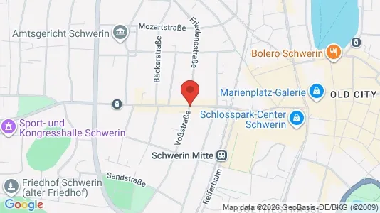 Apartments for rent i Schwerin - kort over placeringen