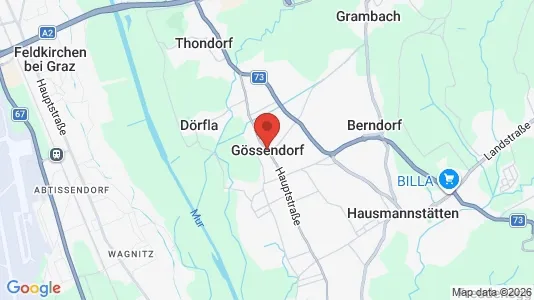 Apartments for rent i Gössendorf - kort over placeringen