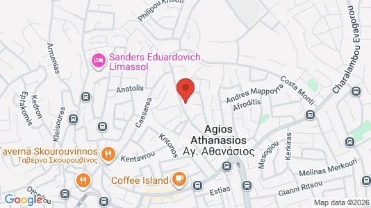 Apartments for rent i Agios Athanasios - kort over placeringen