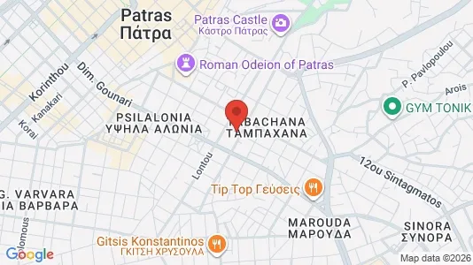 Apartments for rent i Patras - kort over placeringen