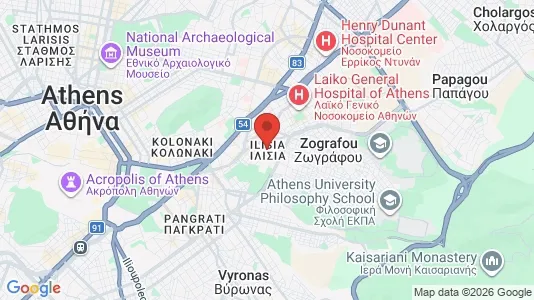 Apartments for rent i Athens Ilisia - kort over placeringen