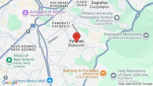 Apartments for rent i Vyronas - kort over placeringen