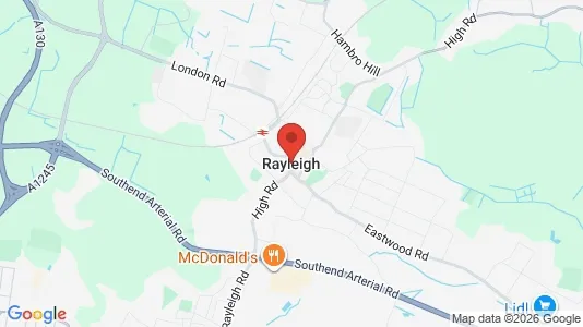 Houses for rent i Rayleigh - Essex - kort over placeringen