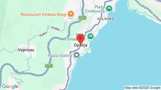 Apartments for rent i Opatija - kort over placeringen