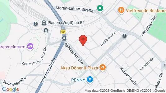 Apartments for rent i Vogtlandkreis - kort over placeringen