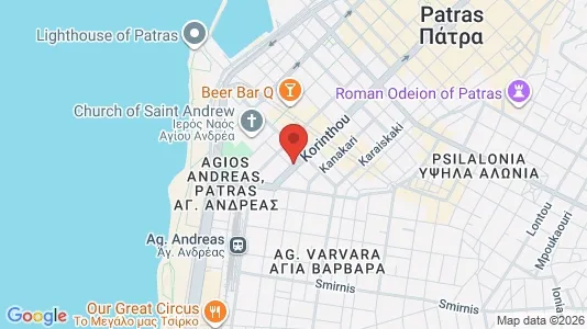 Apartments for rent i Patras - kort over placeringen