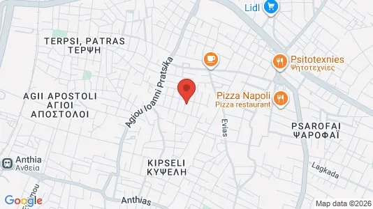 Apartments for rent i Patras - kort over placeringen